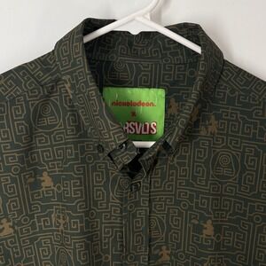 RSVLTS Nickelodeon Avatar: The Last Airbender "Move Rock" Button-Up Shirt Small